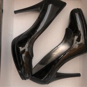 Sleek Black Patent Leather Heels
